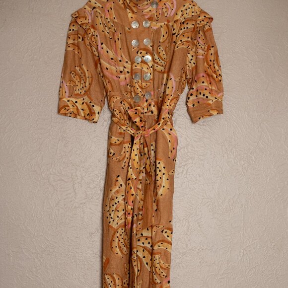 FARM Rio Linen Banana Jumpsuit - Picture 5 of 5